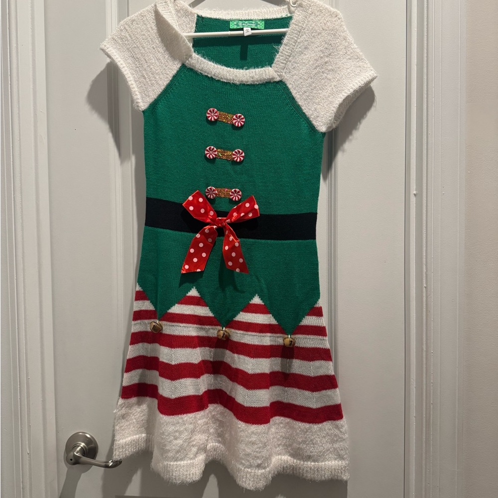 This The Season Festive Green and Red sweater dress size medium